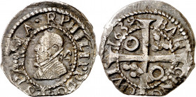 1638. Felipe IV. Barcelona. 1 croat. (AC. 664) (Cru.C.G. 4414i). Concreciones. Ex HSA 482. MBC.
