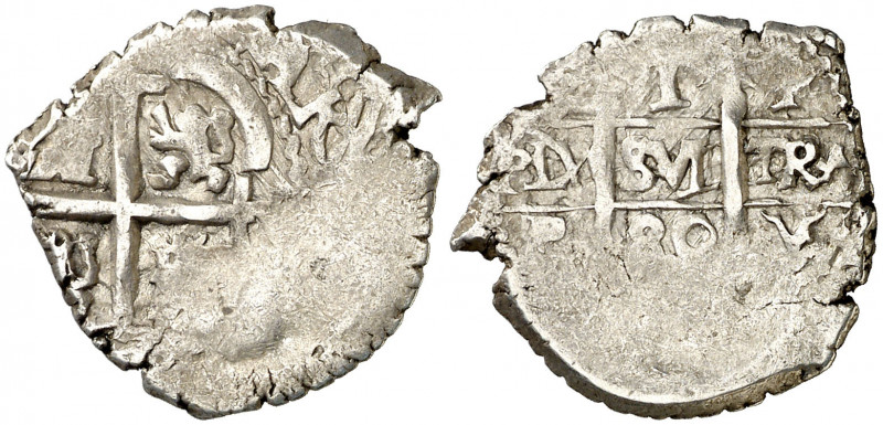 1680. Carlos II. Potosí. V. 1 real. (AC. 271). Marca de ceca y ensayador interca...