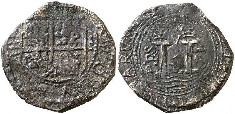 166(...). Carlos II. Santa Fe de Nuevo Reino. PRS. 4 reales. (AC. tipo 95) (Rest...
