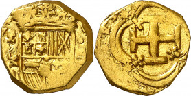 (1686). Carlos II. MD (Madrid). M. 2 escudos. (AC. 864) (Tauler 191). Estrellas de ocho puntas en las intersecciones de la cruz. 6,75 g. MBC.