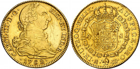 1782. Carlos III. Madrid. JD. 4 escudos. (AC. 1787). Rayitas. 13,44 g. MBC.