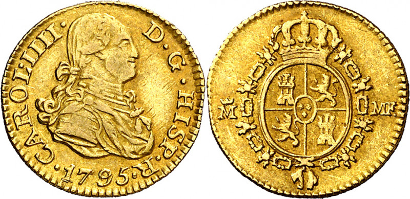 1795. Carlos IV. Madrid. MF. 1/2 escudo. (AC. 1074). Leves rayitas. Parte de bri...