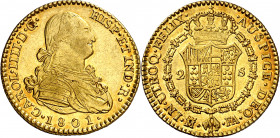 1801. Carlos IV. Madrid. FA. 2 escudos. (AC. 1303). Bella. Parte de brillo original. 6,71 g. EBC-/EBC.