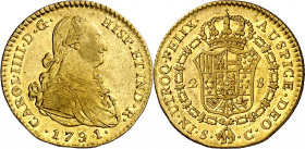 1791. Carlos IV. Sevilla. C. 2 escudos. (AC. 1428). Parte de brillo original. 6,68 g. MBC+/EBC-.