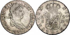 1828. Fernando VII. Sevilla. JB. 2 reales. (AC. 961). 5,96 g. MBC/MBC+.