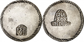 1808. Fernando VII. Girona. 1 duro. (AC. 1201). Buen ejemplar. 25,70 g. MBC+.