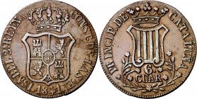 1841. Isabel II. Barcelona. 6 cuartos. (AC. 22). Buen ejemplar. 13,44 g. MBC/MBC+.