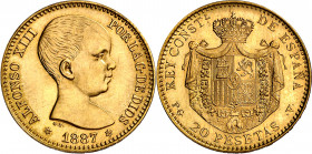 1887*1962. Franco. PGV. 20 pesetas. (AC. 171). 6,46 g. S/C-.