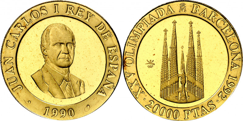 1990. Juan Carlos I. 20000 pesetas. (Fuster MC-75). Juegos Olímpicos - Barcelona...