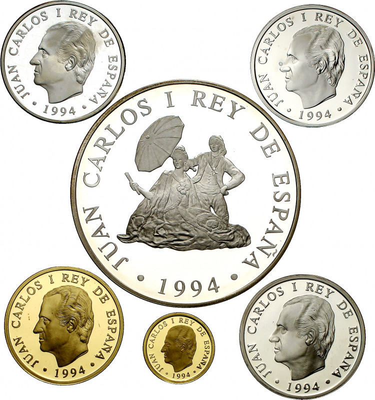 1994. Juan Carlos I. 2000 (dos), 5000, 10000, 20000 y 80000 pesetas. (Fuster MC-...