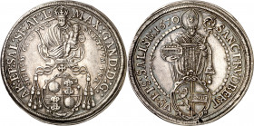 Austria. Salzburgo. 1670. Máximo Gandolfo. 1 taler. (Kr. 190). Mínima hojita. Bella. Escasa así. AG. 28,42 g. EBC+.