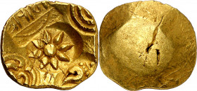 India. Yadavas de Devagiri. Ramachandra (1270-1311). Estátera de oro (padmatanka). (N-I. S & W. C. 644) (Fr. 390). Bella. AU. 3,79 g. EBC.