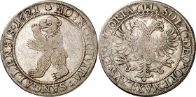Suiza. San Galo. 1621. 1 taler. (Kr. 61). Rara. AG. 26,94 g. MBC-.