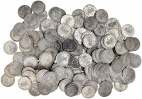1870 a 1899. 5 pesetas. Lote de 192 monedas. A examinar. BC/MBC.