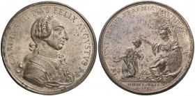 1785. Carlos III. Valencia. Sociedad Económica de Amigos del País. (Cru.Medalles 198b) (García Corredor 23). Grabador: Peleguer. Ex Áureo & Calicó 28/...
