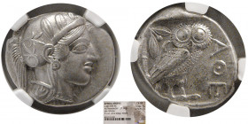 ATTICA, Athens. Ca. 440-404 BC. AR Tetradrachm. NGC-Choice XF.