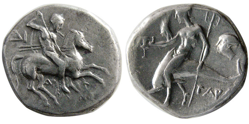 CALABRIA, Tarentum. Ca. 280-228 BC. AR Stater (6.46 gm; 19 mm). Aristokle, magis...