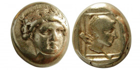 LESBOS. Mytilene. Circa 412-378 BC. Electrum Hekte. Rrae.