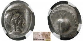 PAMPHYLIA, Side. 5th. Century BC. AR Stater. NGC Choice VF.