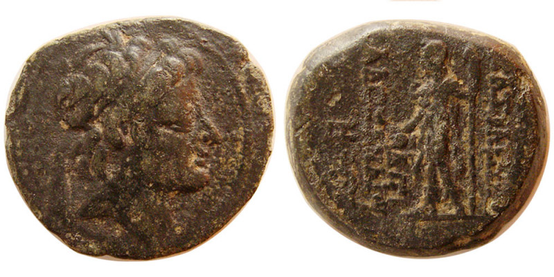 SELEUKID KINGS, Alexander II Zabinas, 128-122 BC. Æ (6.44 gm; 20 mm). Antioch mi...