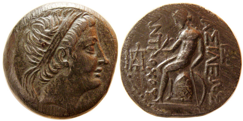 SELEUKID KINGS, Antiochos III. 222-187 BC. Æ (9.56 gm; 23 mm). Ecbatana mint. Lo...