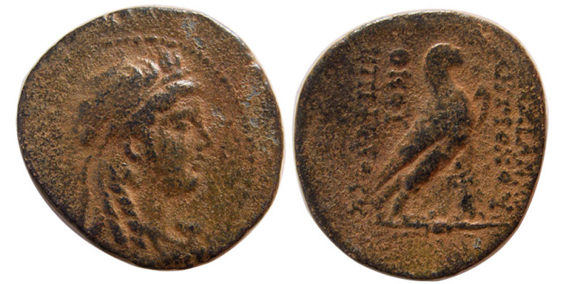 SELEUKIID KINGS. Antiochos IV. 175-164 BC. Æ (16.70 gm; 28 mm). Head of Isis rig...