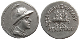 KINGS of BAKTRIA, Eukratides. 171-145 BC. AR Drachm