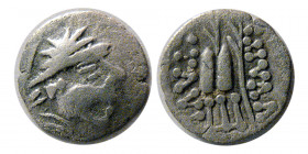 KINGS of BAKTRIA, Eukratides I. ca. 171-145 BC. AR Obol.