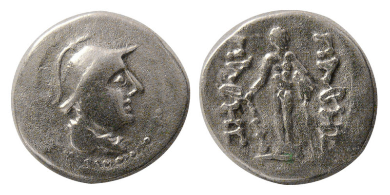 YUEH-CHI. Pabes. Mid-late 1st century BC. AR Obol (0.46 gm; 11 mm). Draped bust ...