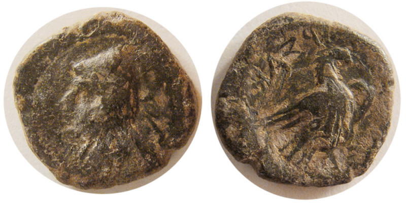 KINGS of PARTHIA. Phriapatios. 185-170 BC. Æ Chalkon (2.14 gm; 14 mm). Bust left...