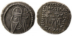 KINGS of PARTHIA. Vologases VI. AD. 207/8-221/2. AR Drachm
