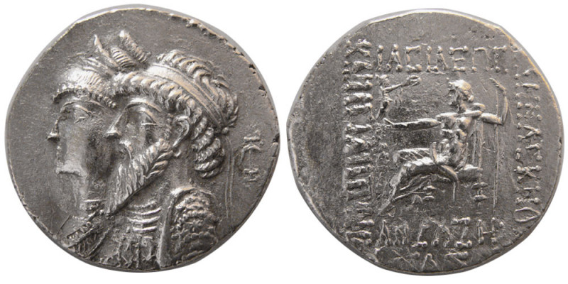 KINGS of ELYMIAS. Kamnaskires III and Anzaze. Circa 82/1-73/2 BC. AR Tetradrachm...