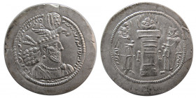 SASANIAN KINGS. Hormizd II (303-309 AD). Silver Drachm.