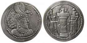 SASANIAN KINGS. Hormizd II (303-309 AD). Silver Drachm. Rare.