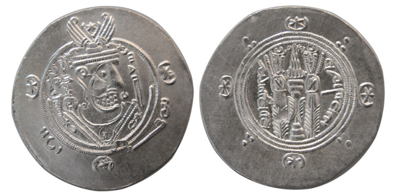 TABERISTAN. Said ibn Da’laj, Year 125. Silver Hemidrachm (1.94 gm; 24 mm). Sasan...