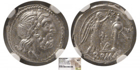 ROMAN REPUBLIC. Anonymous. Ca 211-208 BC. AR Victoriatus. NGC-Choice MS.