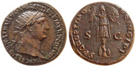 ROMAN EMPIRE. Trajan. AD. 98-117. AE Dupondius
