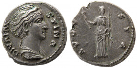 ROMAN EMPIRE. Faustina I,  AD. 138-161. AR Denarius