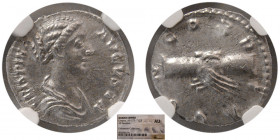 ROMAN EMPIRE. Crispina. Augusta, AD 178-182. AR Denarius. NGC-AU.
