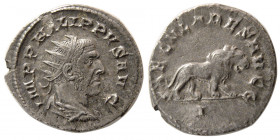 ROMAN EMPIRE. Philip I. AD. 244-249. AR Antoninianus. Rare!