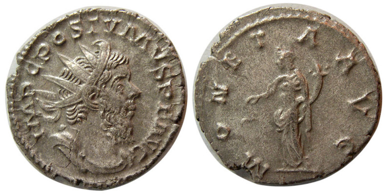 ROMAN EMPIRE. Postumous AD. 259-268. AR Antoninianus (3.24 gm; 21 mm). Lugdunum,...