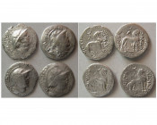 Group lot of 4 Indo-Greek Silver Hemidrachms.