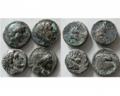Group lot of 4 Seleucid Kings, Antiochus I. Fourree Drachms.