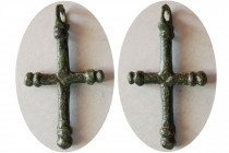 BYZANTINE EMPIRE. Circa 10th.-12th. Century AD.  Small Bronze Cross