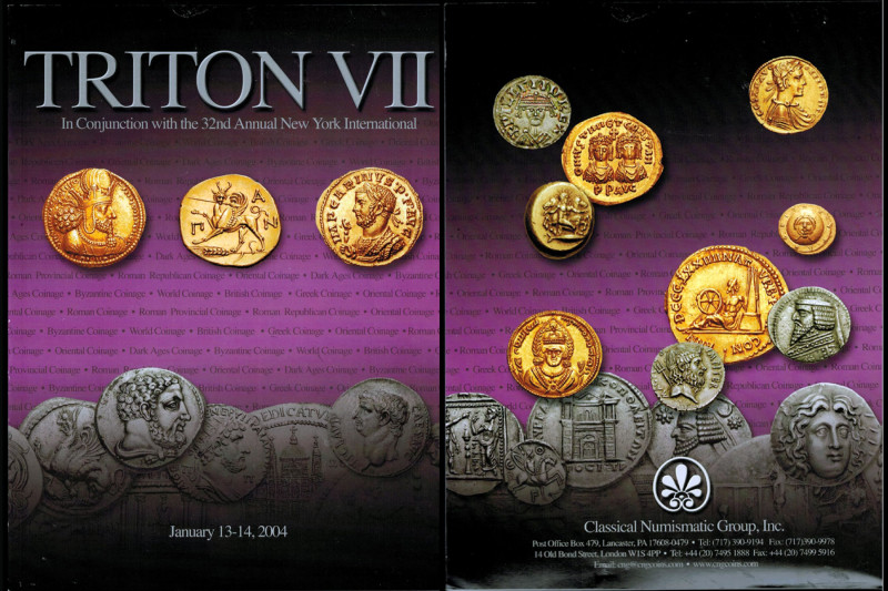 CLASSICAL NUMISMATIC GROUP, Triton VII, 32nd Annual New York Sale, January 2004,...