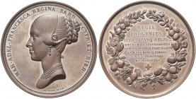 TORINO. Maria Adelaide di Aburgo-Lorena (moglie di Vittorio Emanuele II), 1822-1855.
Medaglia 1855 opus P. J. Gayrard. Æ gr. 149,92 mm 68,2
Dr. MAR ...