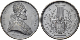 ROMA. Pio VII (Barnaba Chiaramonti), 1800-1823.
Medaglia 1805 opus Pasinati, coniata in Francia. Æ gr. 32,81 mm.40,5
Dr. PIVS VII - PONT MAX. Busto ...