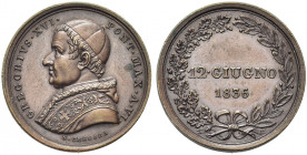 ROMA. Gregorio XVI (Bartolomeo Alberto Cappellari), 1831-1846.
Medaglia 1836 a. VI opus N. Cerbara. Æ gr. 6,52 mm. 25,4
Dr. GREGORIVS XVI - PONT MAX...