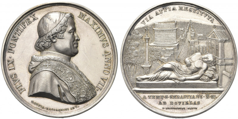 ROMA. Pio IX (Giovanni Maria Mastai Ferretti), 1846-1878.
Medaglia 1852 a. VII ...