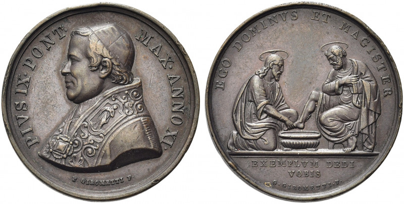 ROMA. Pio IX (Giovanni Maria Mastai Ferretti), 1846-1878.
Medaglia 1857 a. XI o...
